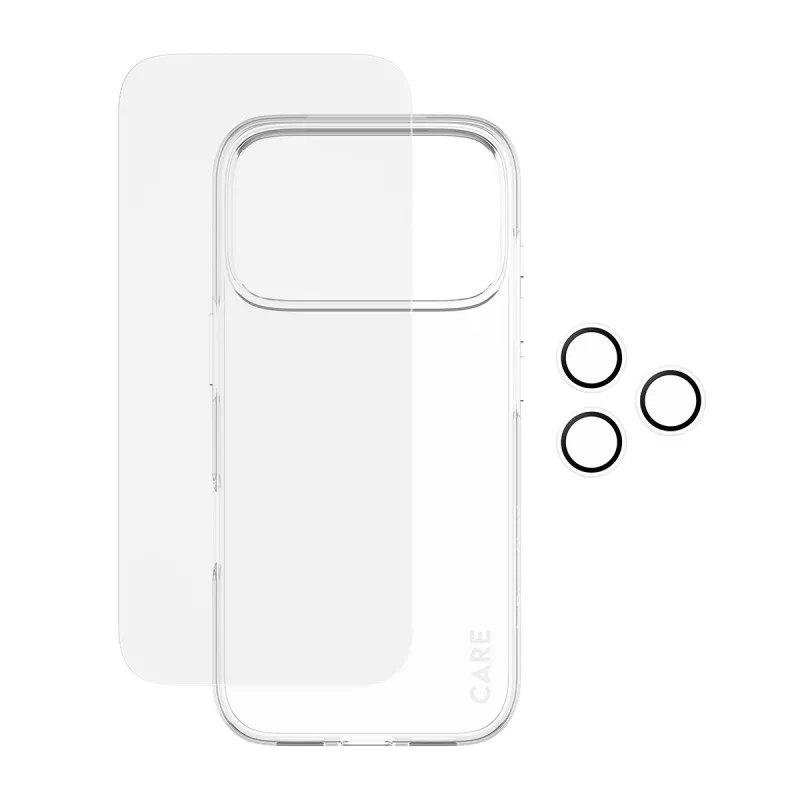 PanzerGlass 3-in-1 Combo Bundle voor iPhone 17 Pro CR40572 — beeldschermbescherming, camera-afdekking en hoesje