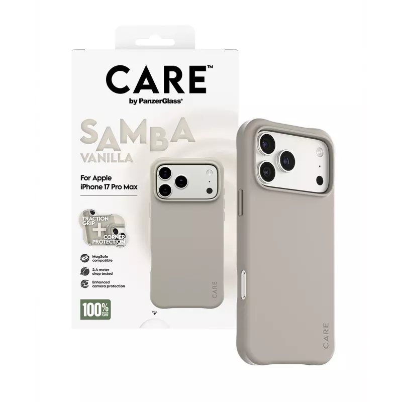 Hoes PanzerGlass CARE by Fashionable Case Samba Vanilla met MagSafe voor iPhone 17 Pro Max
