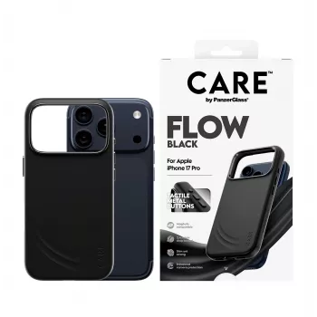 Beschermhoes PanzerGlass CARE by Feature FLOW Case zwart met MagSafe voor iPhone 17 Pro