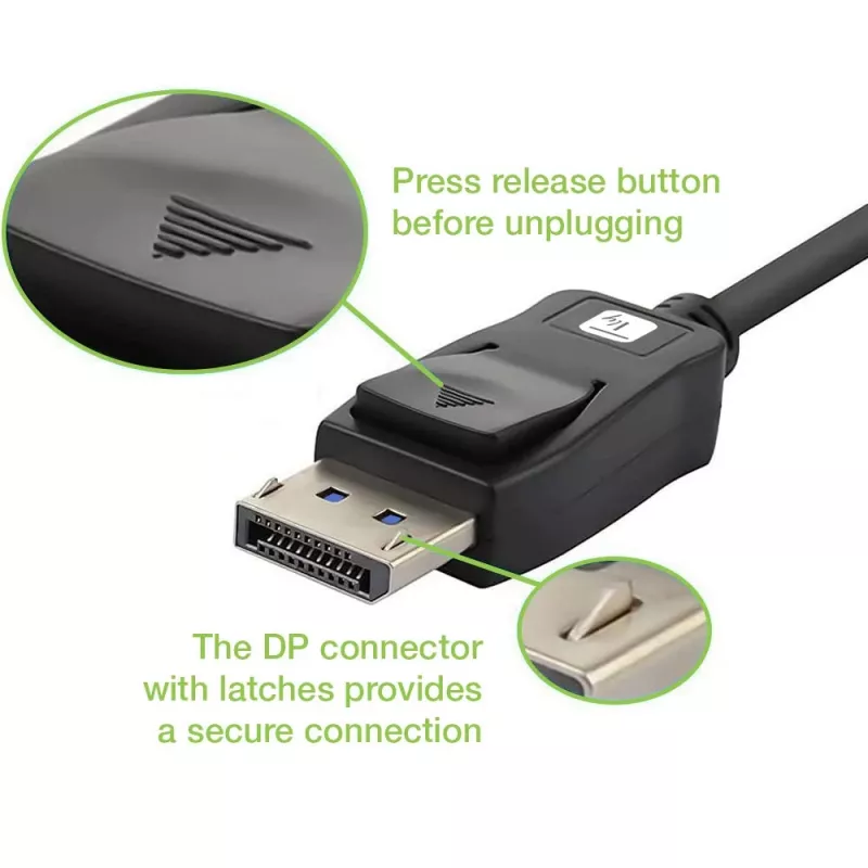 DisplayPort-kabel Techly ICOC-DSP-A21-020 2 m zwart