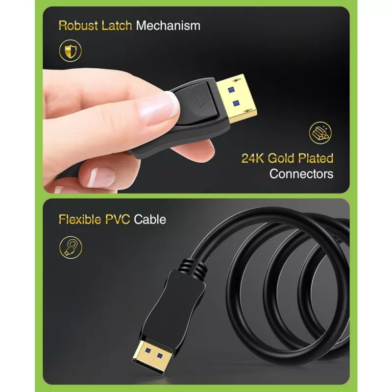 DisplayPort-kabel Techly ICOC-DSP-A21-020 2 m zwart