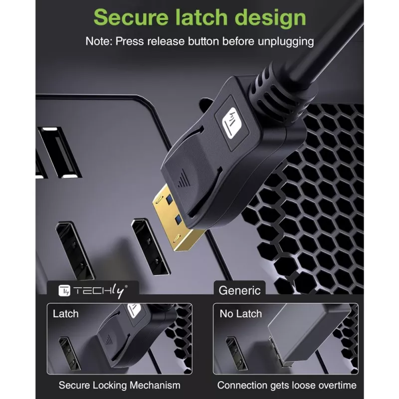 DisplayPort-kabel Techly ICOC-DSP-A21-020 2 m zwart