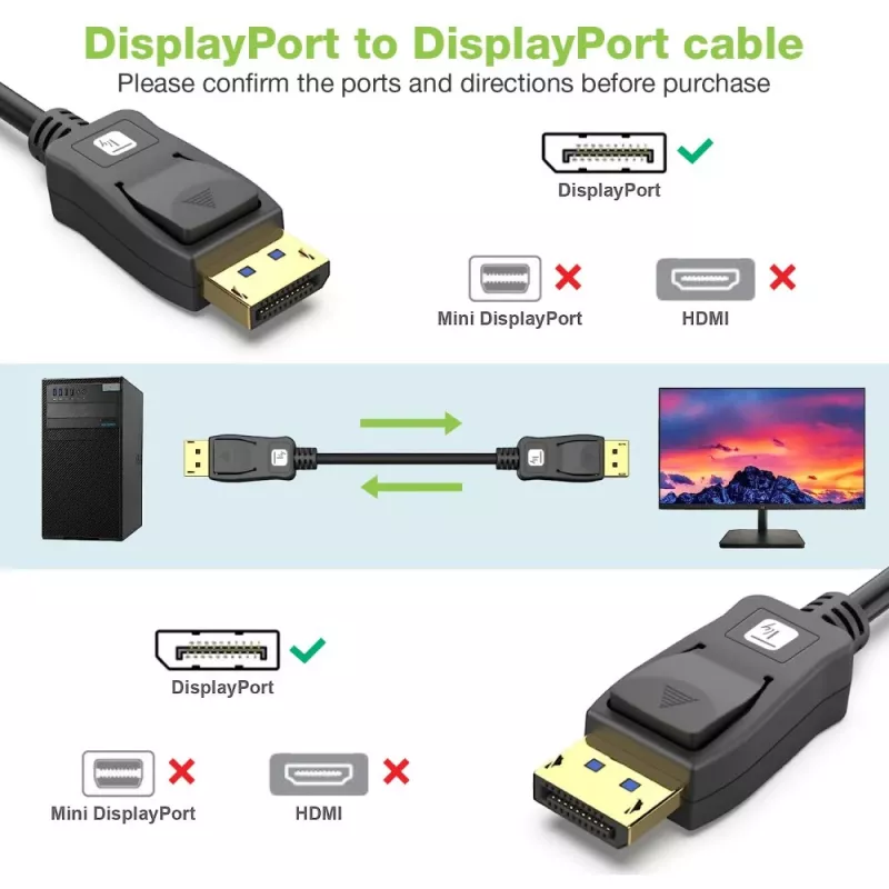 DisplayPort-kabel Techly ICOC-DSP-A21-020 2 m zwart