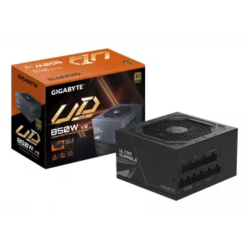 GIGABYTE UD850GM PG5 V2 voeding - PCIe Gen 5.1, 80 PLUS Gold, volledig modulaire opbouw, 120mm ventilator, ATX 3.1 compatibel, EU-stekker