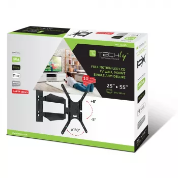 Techly ICA-PLB 271M tv-muurbeugel 132,1 cm (52 inch) zwart