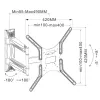 Techly ICA-PLB 271M tv-wandbeugel 25-52 inch, draai- en kantelbaar, slank, 40 kg, zwart
