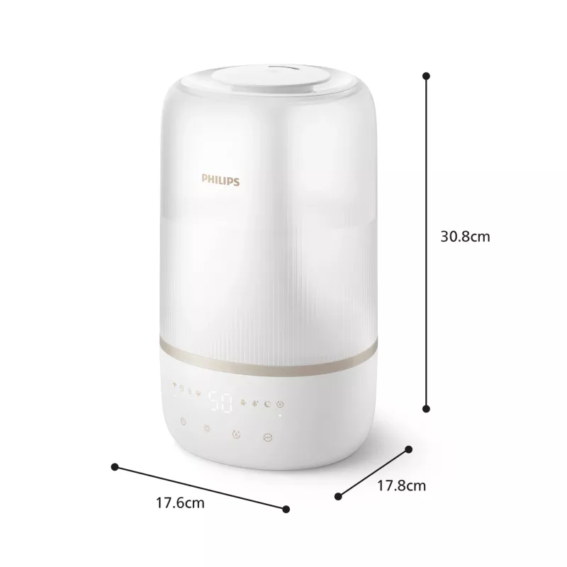 Philips 1000 series HU1510/04 luchtbevochtiger ultrasoon 3 L wit 19 W