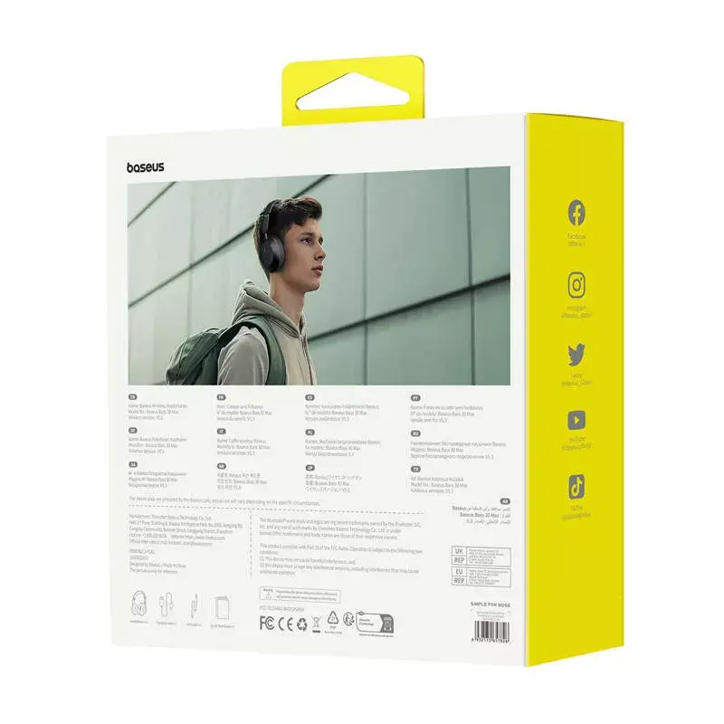 Koptelefoon Baseus Bass 30 Max Wireless