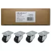 Rolset voor rack QOLTEC 4 stuks zonder vergrendeling model 54508