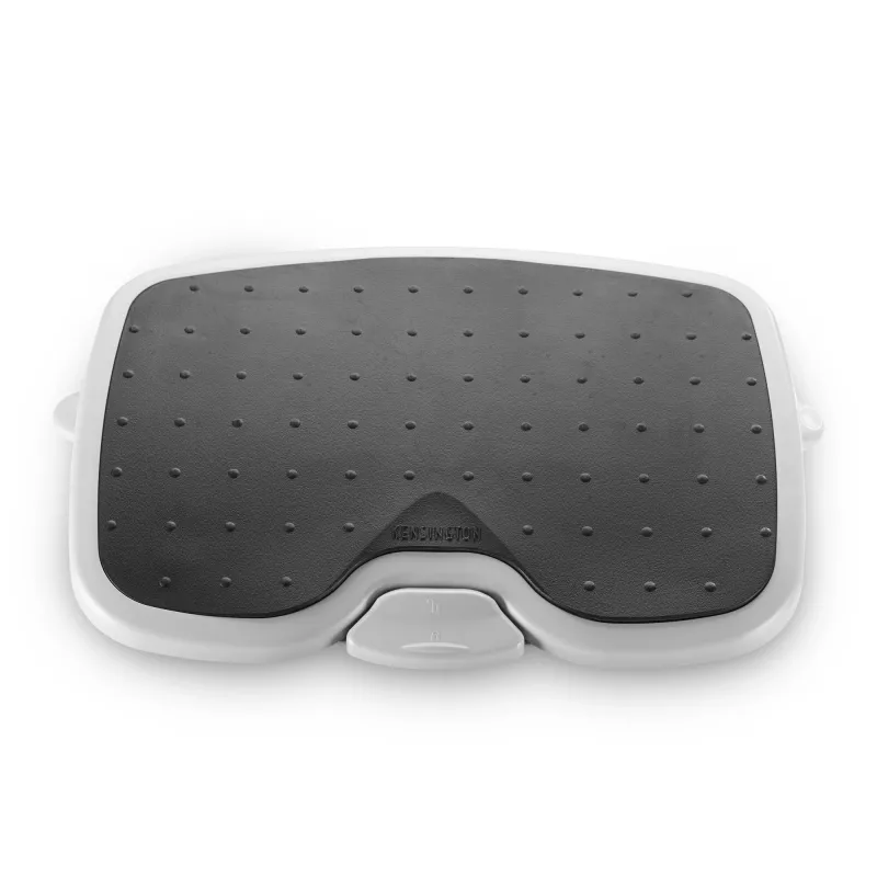 Kensington SoleMate Plus 56146 voetensteun met SmartFit-systeem, verstelbare kanteling tot 20°, 45×35 cm, zwart/grijs