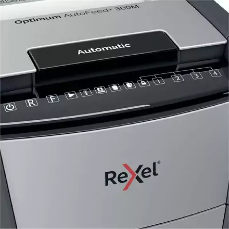 Rexel Optimum Auto+ 300M papierversnipperaar microsnede 55 dB 23 cm zwart, grijs