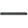 Intellinet patchpanel, Cat6, FTP, 24-poorts, 1U, afgeschermd, 90° top-entry LSA-strips, zwart