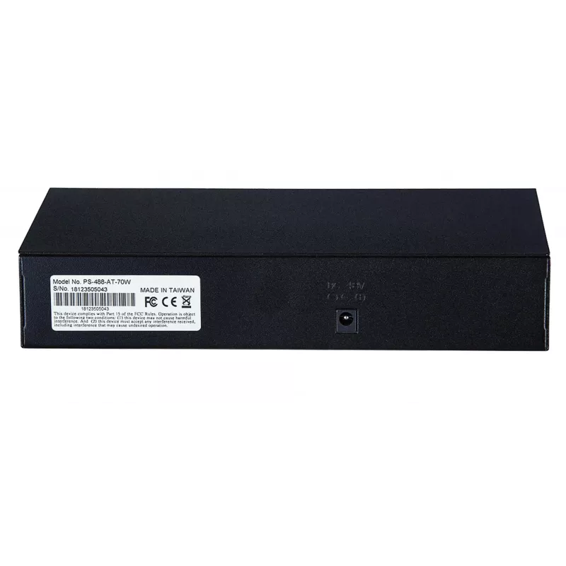 Switch, Intellinet 8-poorts Fast Ethernet PoE+ switch, 8 x PoE-poorten, 1,6 Gbit/s