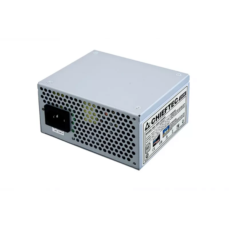 Voeding CHIEFTEC SFX-250VS 250 W 20+4-pin ATX SFX zilver, 80-mm-ventilator, niet-modulair