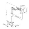 Techly 13-27 inch tafelstandaard voor monitor lange arm kantelbaar ICA-LCD 502BK