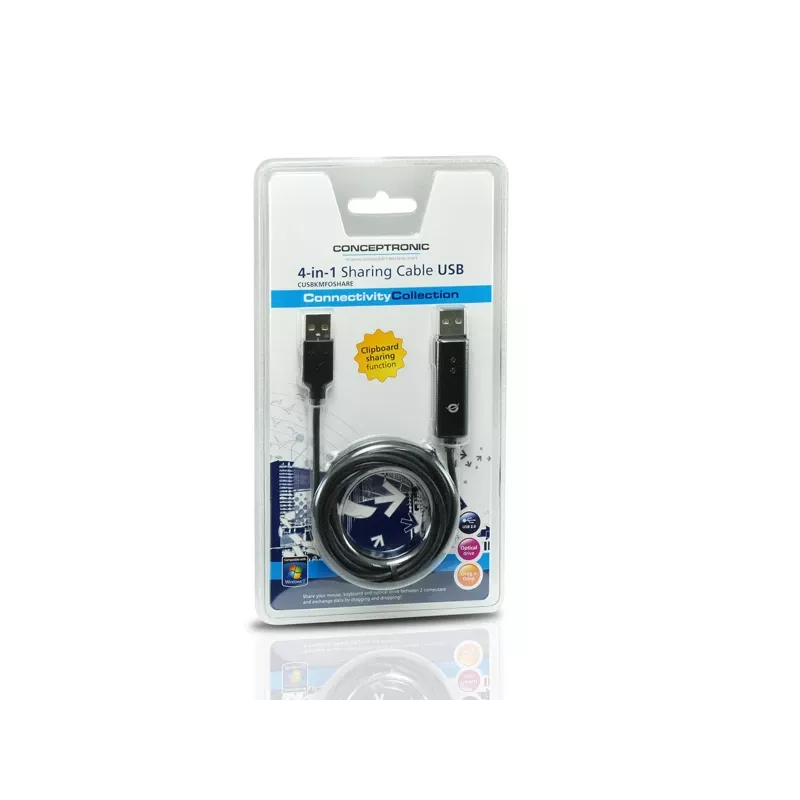 Conceptronic USB 2.0 1,8 m KVM-kabel zwart
