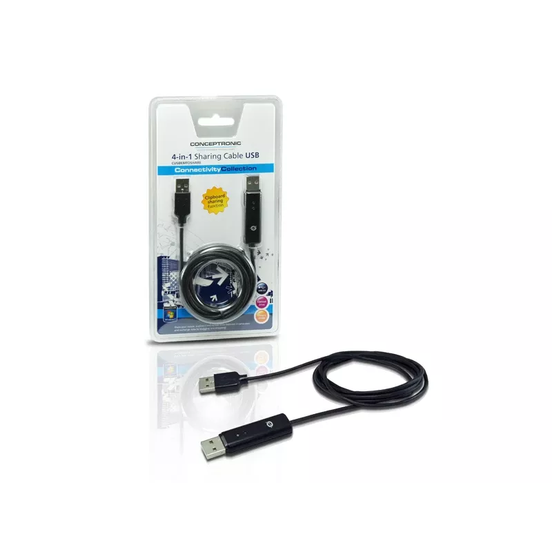 Conceptronic USB 2.0 1,8 m KVM-kabel zwart