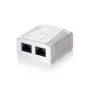 Equip 2-poorts Cat.5e opbouwdoos, RJ-45, 5e, wit, 59 mm, 29,5 mm, 61 mm