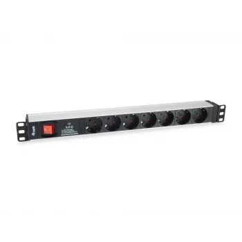 Equip 333309 stroomverdeler 1,8 m 7 AC-uitgangen binnen zwart, wit