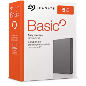 Seagate Basic externe harde schijf 5 TB 2,5 inch 3.2 Gen 1 (3.1 Gen 1) zilver