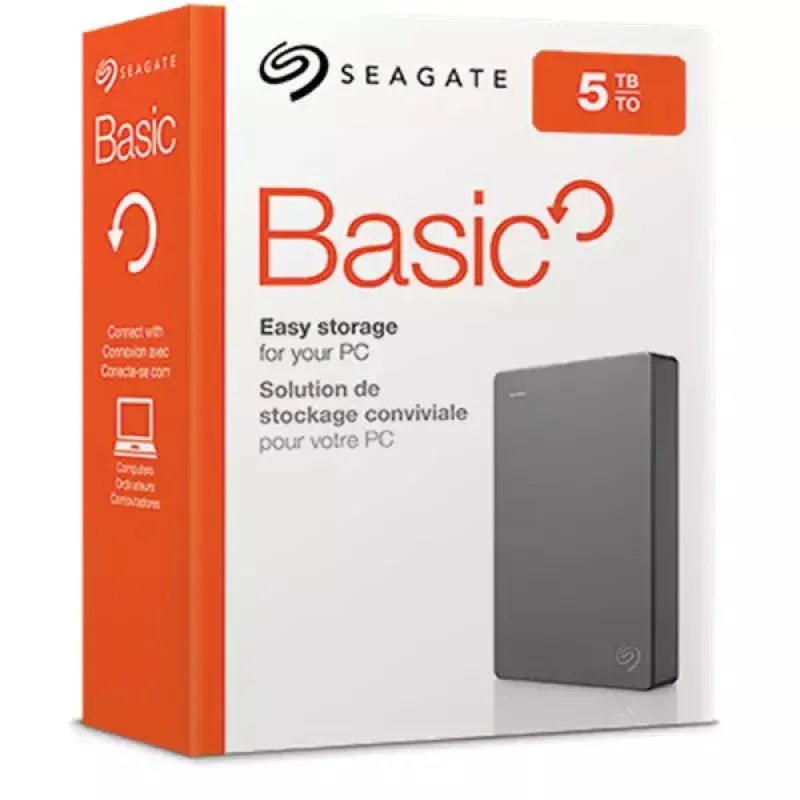 Seagate Basic externe harde schijf 5 TB 2,5 inch 3.2 Gen 1 (3.1 Gen 1) zilver