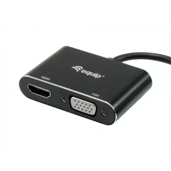 Equip USB 3.0 naar HDMI/VGA (HD15) adapter, 3.2 Gen 1 (3.1 Gen 1), USB Type-A, HDMI-uitgang, 1920 x 1080 pixels