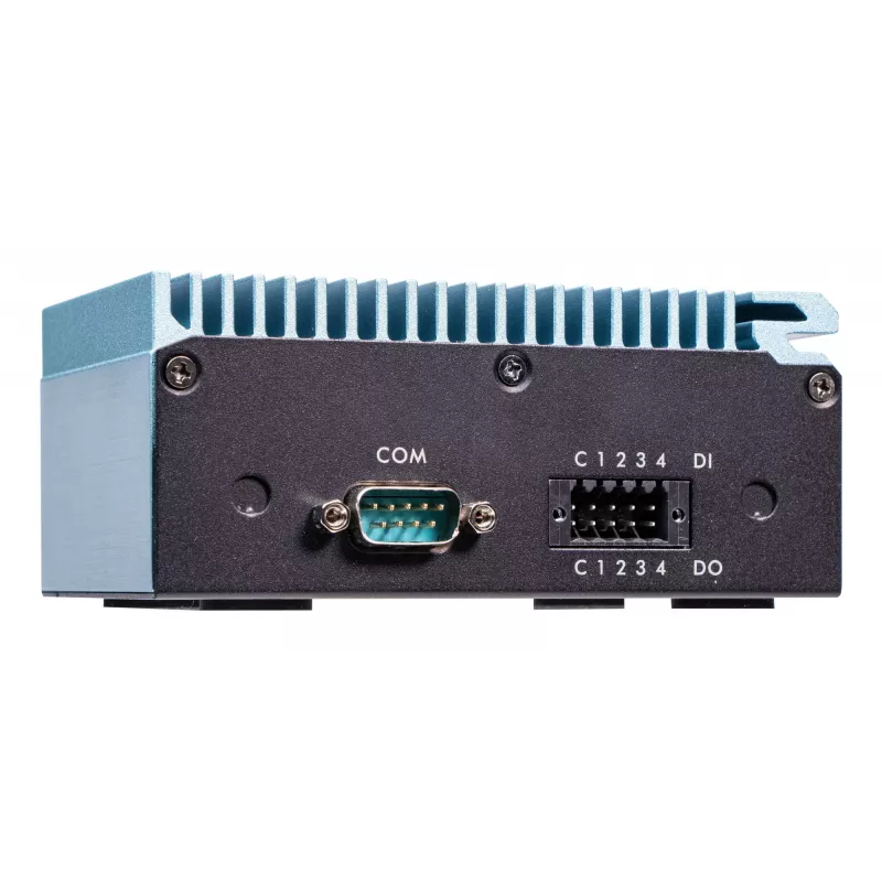 Shuttle Edge PC SPCEL02, Intel Celeron J6412, 1x HDMI, 2x 2.5G LAN, 1x COM, DIO (4x in, 4x out), 3x USB, 2x M.2, 12-24V, 24/7 continue werking, ventilatorloos, incl. VESA- & DIN-railhouder