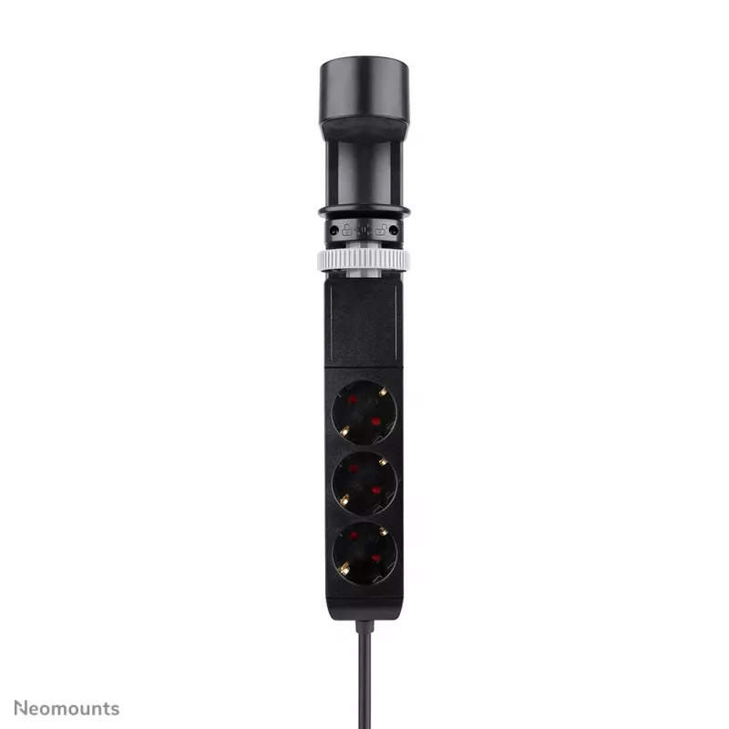 Neomounts DS22-840BL6 tafelstopcontact met klem en USB-C- en USB-A-aansluitingen – snel opladen