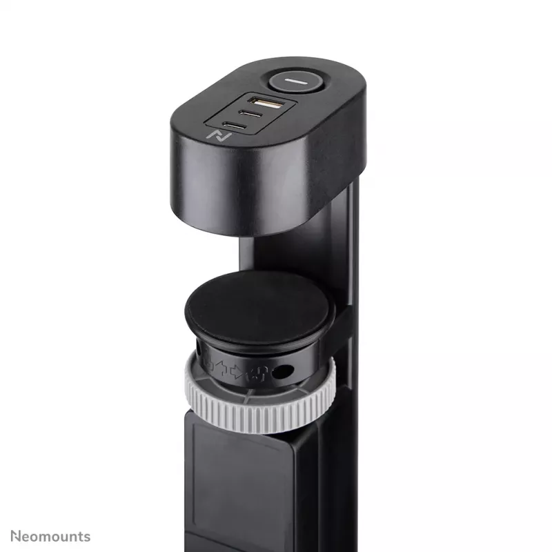 Neomounts DS22-840BL6 tafelstopcontact met klem en USB-C- en USB-A-aansluitingen – snel opladen