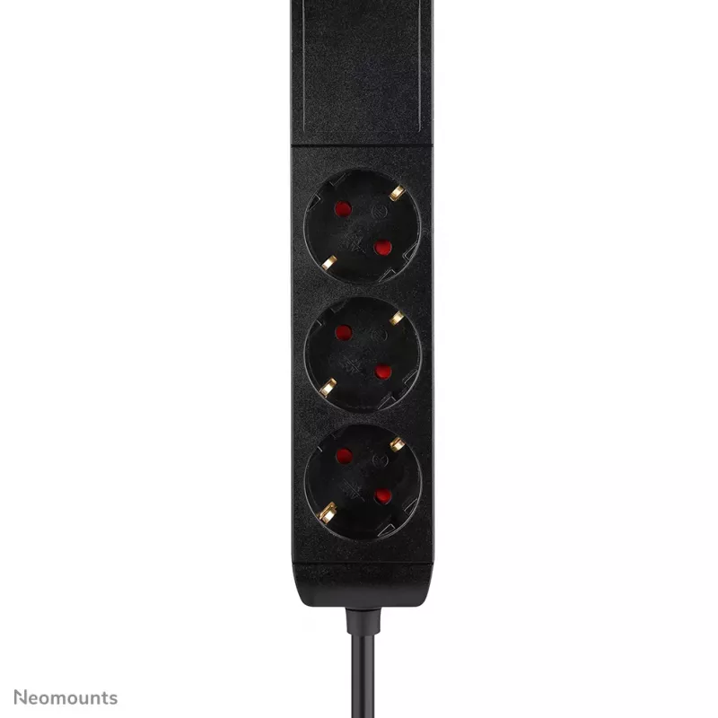Neomounts DS22-840BL6 tafelstopcontact met klem en USB-C- en USB-A-aansluitingen – snel opladen