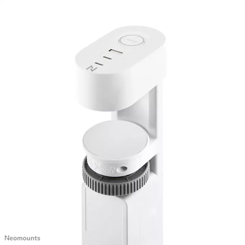 Neomounts DS22-840WH6 bureaucontactdoos met klem en USB-C- en USB-A-aansluitingen – snel opladen