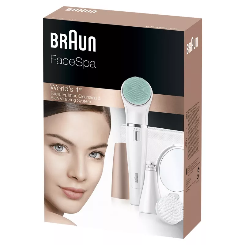 Gezichtsepilator Braun FaceSpa 851V goud wit
