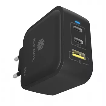 Oplader indoor ICY BOX IB-PS1030-PD universeel zwart snelopladen