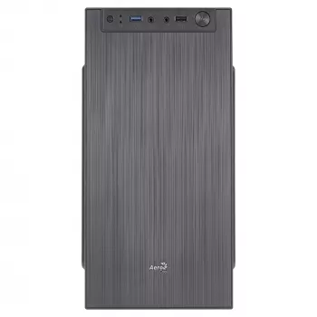 Aerocool CS108BKV1 compacte Micro ATX PC-behuizing aluminium geborsteld 80-mm-ventilator zwart