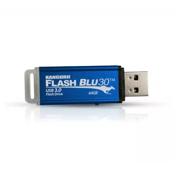 Kanguru FlashBlu30 SuperSpeed USB3.0 16 GB | veilige USB-stick | fysieke schrijfbeveiligingsschakelaar | compatibel met Windows 'Ready Boost'