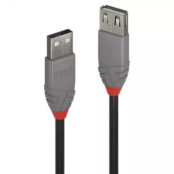 Lindy 0,2m USB 2.0 Type-A verlengkabel, Anthra Line
