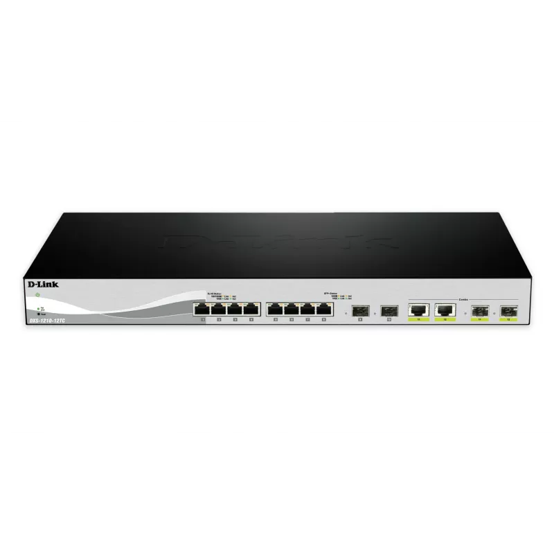 D-Link DXS-1210-12SC/E netwerkswitch managed L2 10G Ethernet (100/1000/10000) 1U zwart, zilver
