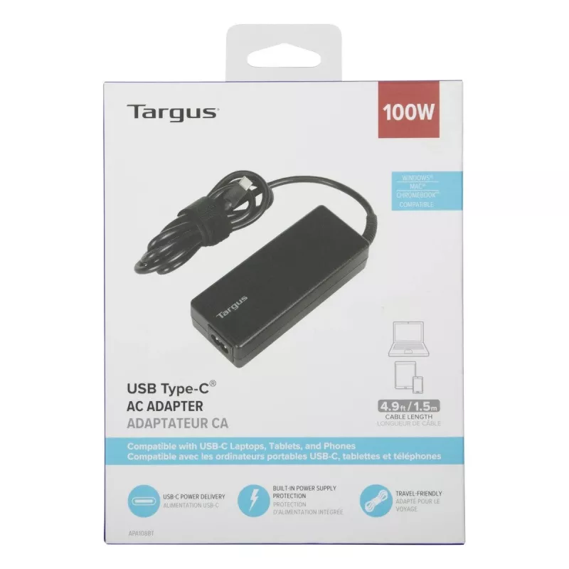 Targus APA108EU voeding/oplader voor binnen 100 W zwart