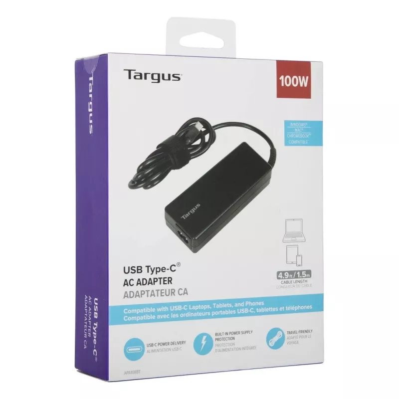 Targus APA108EU voeding/oplader voor binnen 100 W zwart