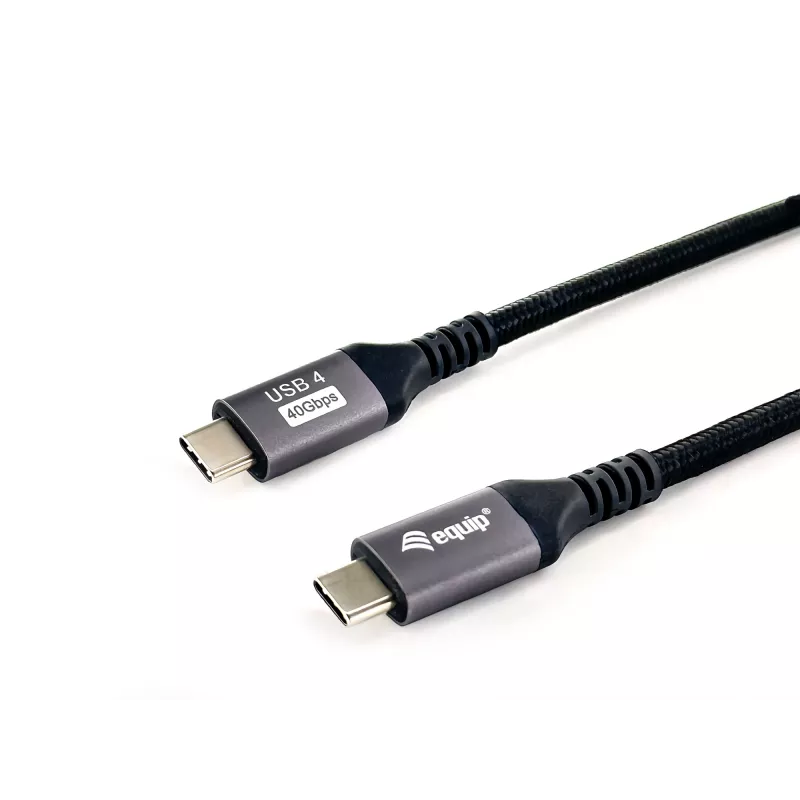 Equip USB 4 Gen 3 C naar C kabel, M/M, 1,2 m, 8K/60Hz, 40Gbps, PD3.1 240W