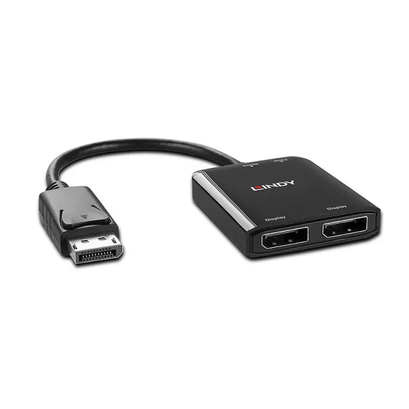 Lindy 38430 interface-hub DisplayPort 21600 Mbit/s zwart