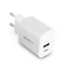Lindy 73413 USB-A- en USB-C-oplader, 20 W, Power Delivery, 100–240 V, wit