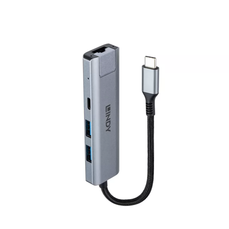 Lindy USB 3.2 Gen 2 Type-C hub & Gigabit Ethernet