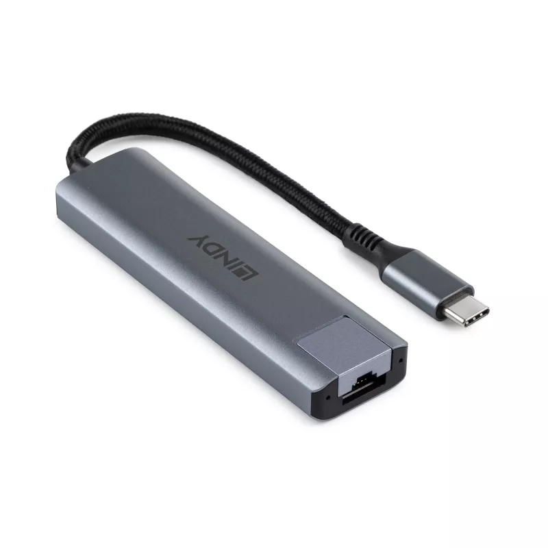 Lindy USB 3.2 Gen 2 Type-C hub & Gigabit Ethernet