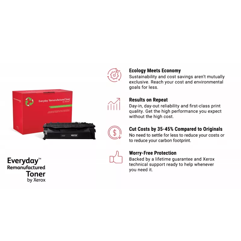 Everyday™ mono gereviseerde toner van Xerox compatibel met HP 80A (CF280A), standaardcapaciteit