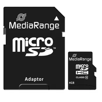 MediaRange 4 GB MicroSDHC Class 10 MR956 geheugenkaart
