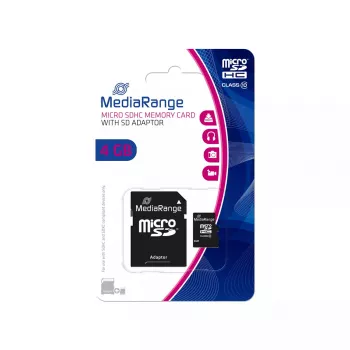 MediaRange 4 GB MicroSDHC Class 10 MR956 geheugenkaart