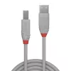 Lindy 1m USB 2.0 Type-A naar B-kabel, Anthra Line, grijs