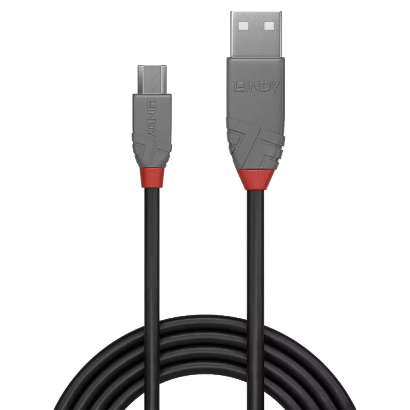 Lindy 0,5 m USB 2.0 Type-A naar Micro-B-kabel, Anthra Line