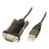 Lindy USB naar serieel converter Lite, grijs, transparant, 1,5 m, USB Type-A, RS-232, stekker, stekker